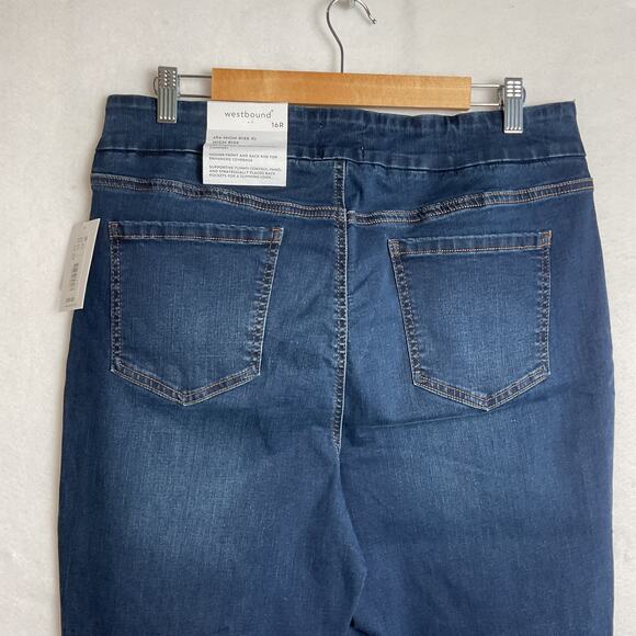 Westbound Womens The High Rise Skinny Jeans Dark Wash 16 Regular NWT - Picture 7 of 16